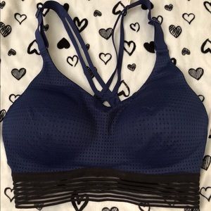 NWT Victoria secret sports bra dark blue size 32DD